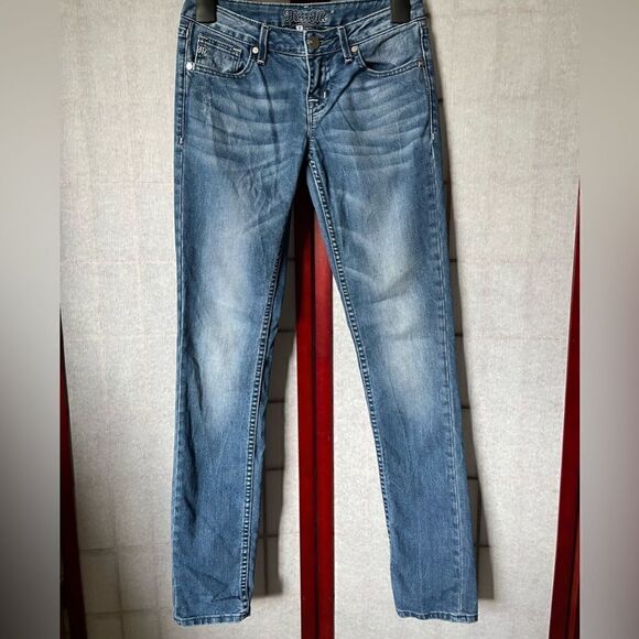 Miss Me “Nicole” 5 Pocket Low Rise Skinny Jeans Medium Wash (Size: 26) - Picture 3 of 14